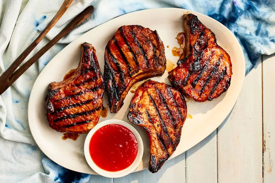 Hot Damn Pepper Jam-Glazed Pork Chops