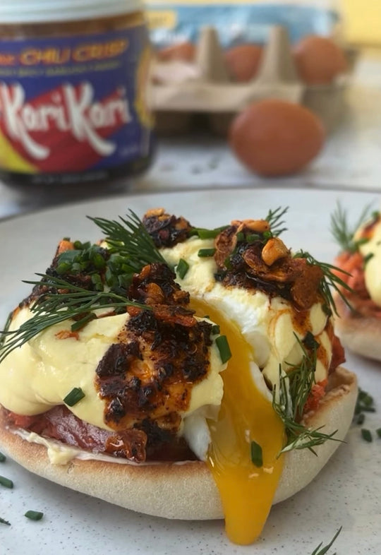 Kari Kari Short-Cut Salmon Eggs Benedicts