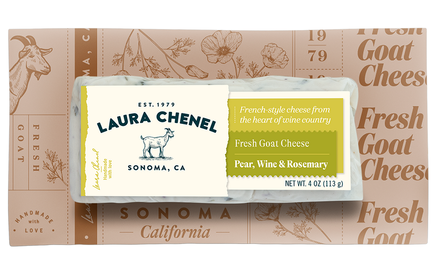 Laura Chenel - Pear, Wine and Rosemary Goat Cheese - 4 oz