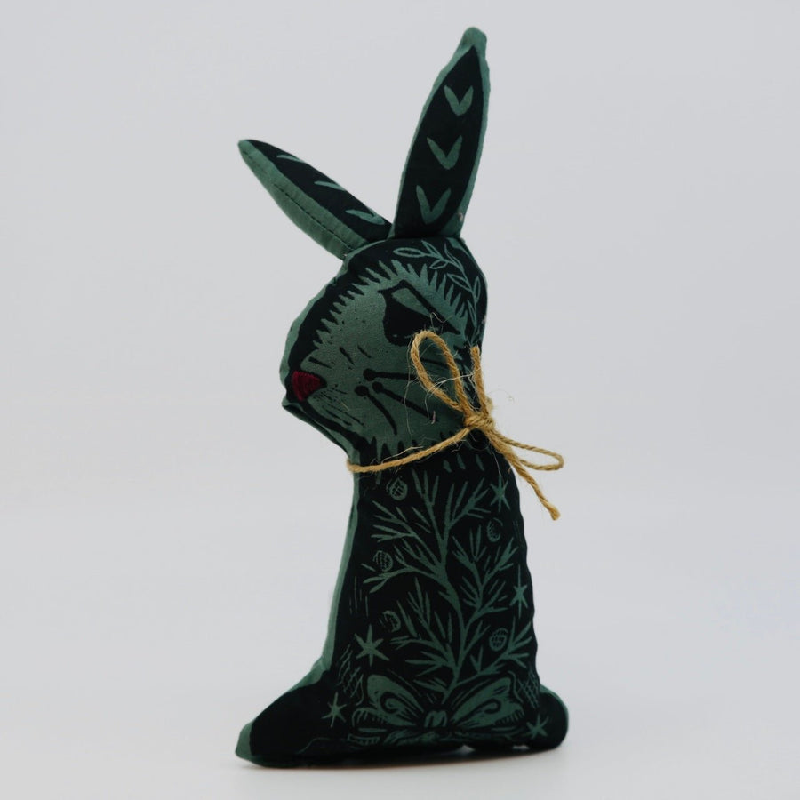 Follysome Prints - Linocut Bunny - Green