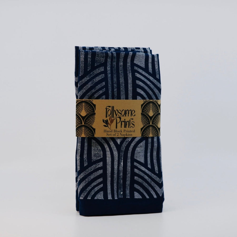 Follysome Prints - Navy Intertwined Napkin Set