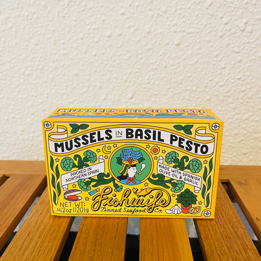 Fishwife - Mussels in Basil Pesto - 4.2 oz