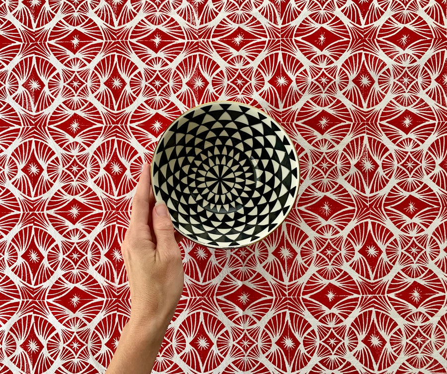 Follysome Prints - Moorish Tea Towel - Red