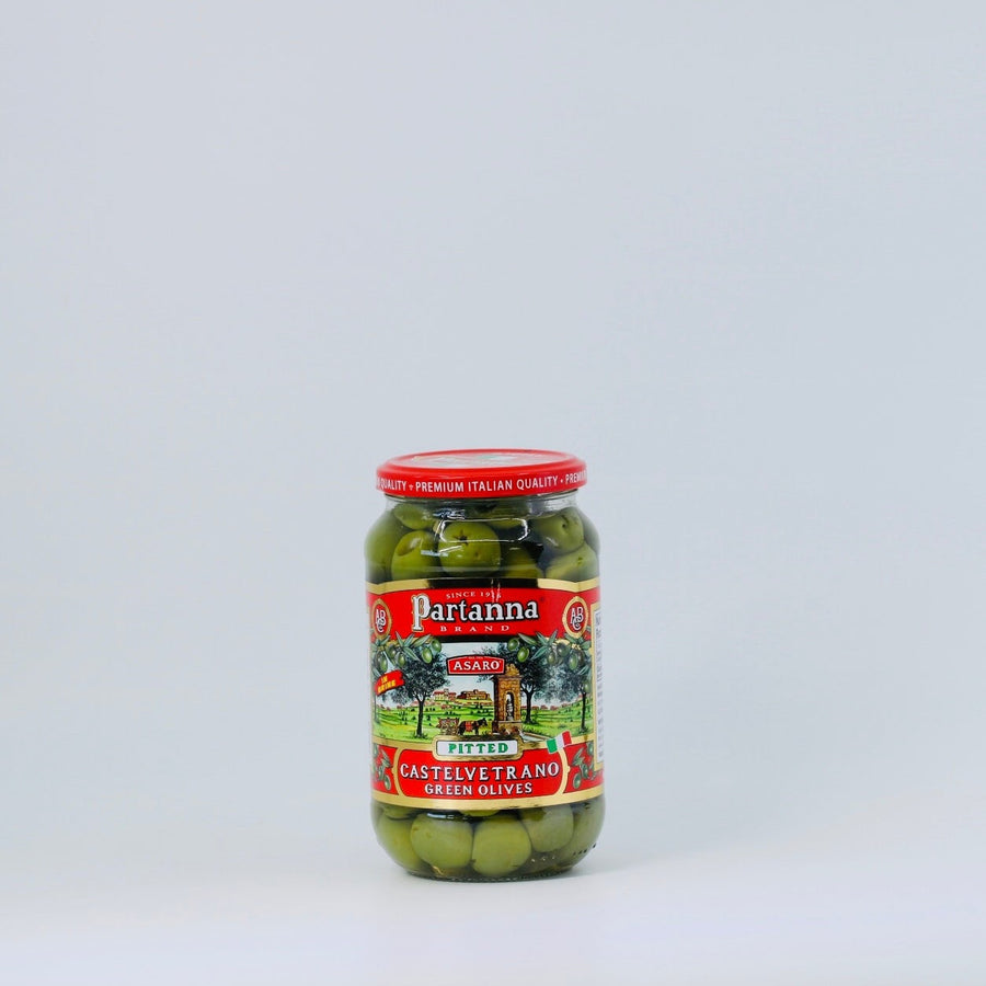 Partanna - Pitted Castelvetrano Green Olives - 9 oz DR WT