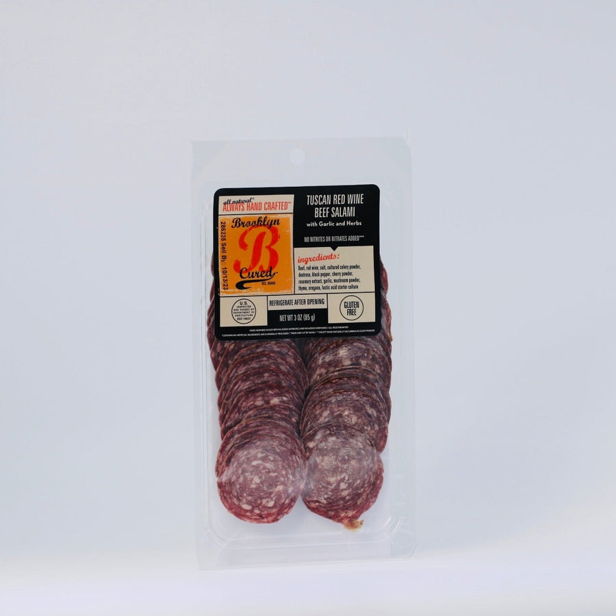 Brooklyn Cured - Tuscan Red Wine Beef Salami with Garlic & Herbs - 3 oz