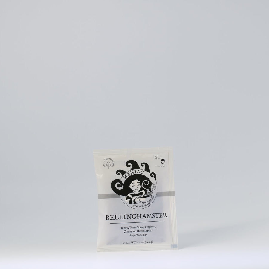 Maniac Coffee Roasting - Bellinghamster Steeped Coffee Bag - 0.5 oz